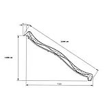 Гірка дитяча 2.2 м пластикова спуск для дітей B_2271, фото 4
