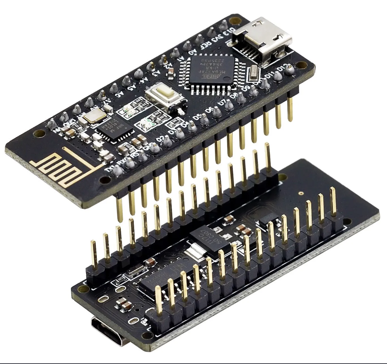 RF Nano V3.0 Модуль Micro USB ATmega328P QFN32 5B 16M CH340 NRF24l01 2.4 ГГц