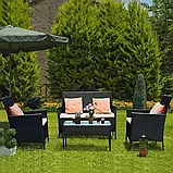 Набір садових меблів GardenLine Reno Black для саду тераси кафе B_2275, фото 8
