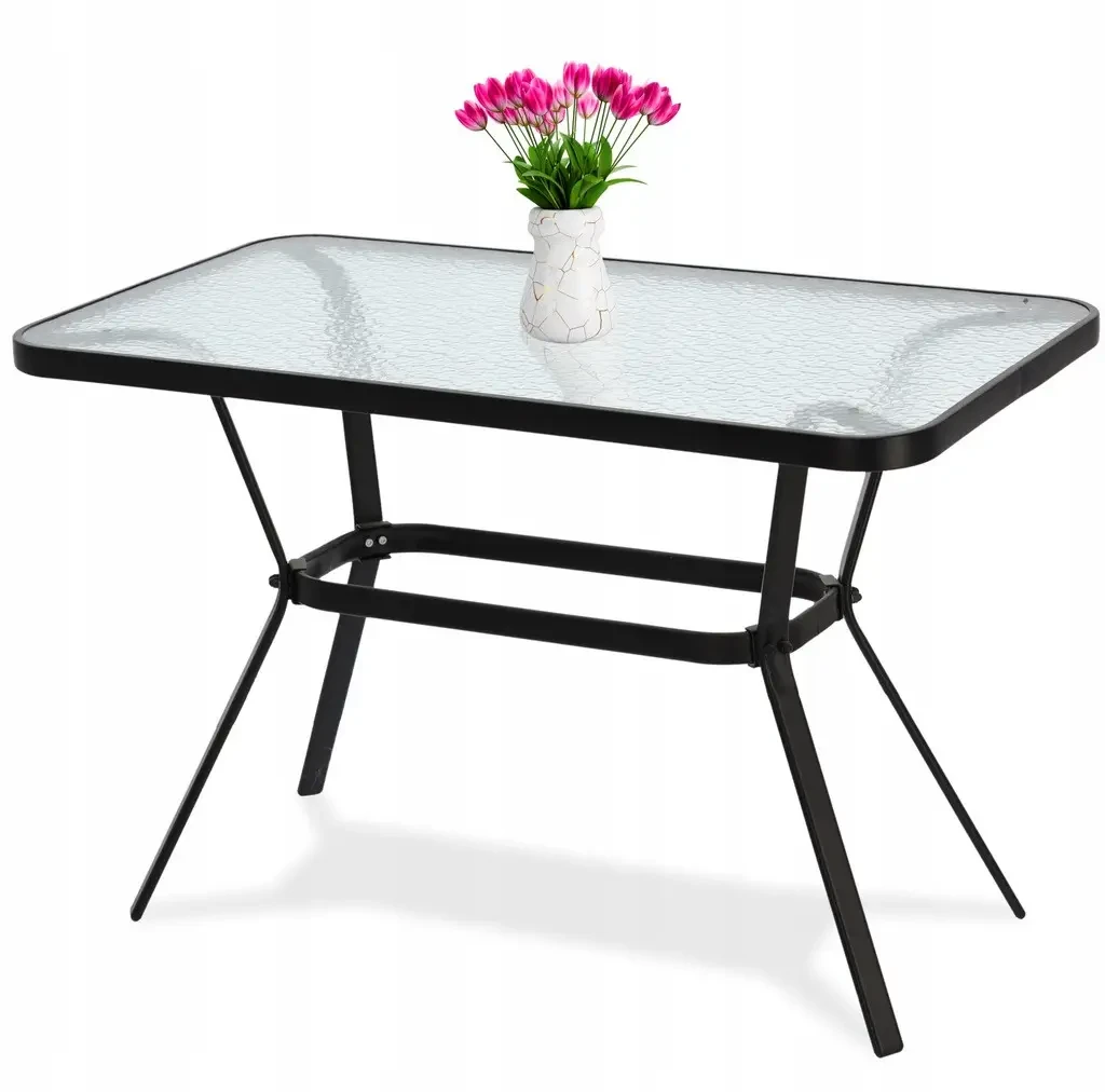 Стіл GardenLine Fenix Black 110*60*70 см садовий для балкону тераси саду B_2276, фото 1