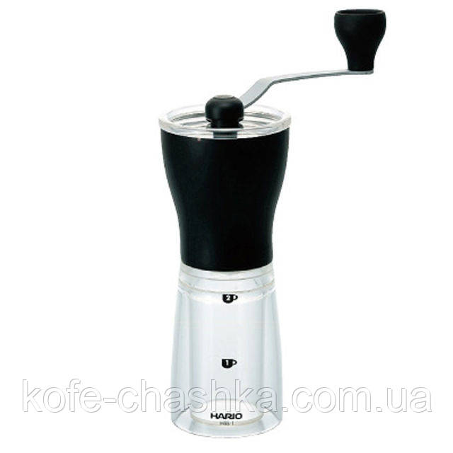 Кавомолка ручна Hario Mini Mill Slim Grinder M з керамічними жорнами та регулюванням помелу MSS-1B