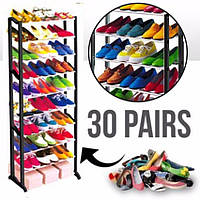 Полиця для взуття на 30 пар, органайзер для взуття, стійка для взуття, полиця підставка для взуття AURA