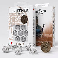 Набор кубиков Q Workshop - Dice Set. The Witcher - Geralt - The White Wolf