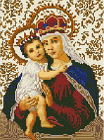 Алмазна мозаїка, Ікона Єрусалимської Божої Матері (EJ1262) 30 х 40 см (На підрамнику)