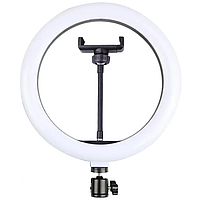 Кольцевая светодиодная Led Лампа 26 см с креплением под штатив и телефон диаметром 10" QX-260 Черный 46165