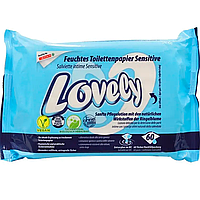 Влажная туалетная бумага-салфетки Lovely Sensitive, 60 шт