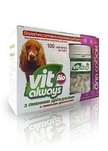 Виталвейс-Біо (БАД) для собак табл. №100 банку з пивними дріжджами (кісточки)