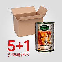 Консервы для собак Baskerville Телятина и мясо гуся, 400 г (6 шт)