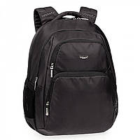 Рюкзак школьный ортопедический черный на 2 отдела с карманом для мальчика Dolly 550 размер 30х40х18 см