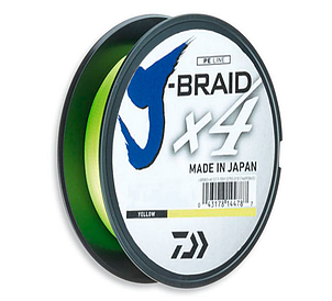 Шнур Daiwa J-Braid x4 0.07мм 2.6кг Yellow 135м