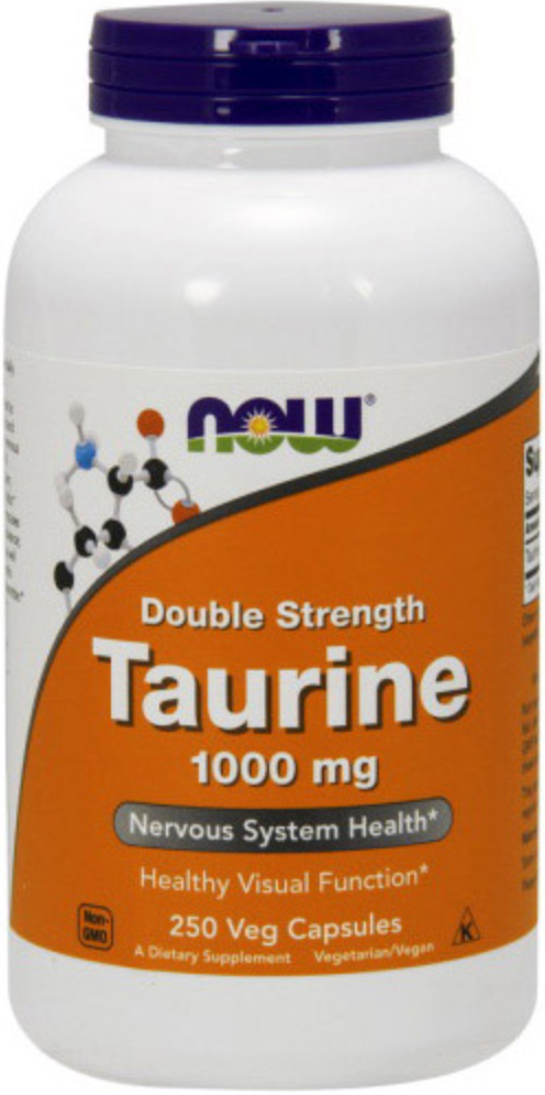 Таурин амінокислота NOW Taurine 1000 mg 250 капс