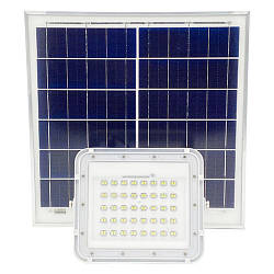 Прожектор з сонячною батареєю світлодіодний 60W акумуляторний (LiFePO4, 10000 mAh) 6V, 15W PROTESTER SLFL0601