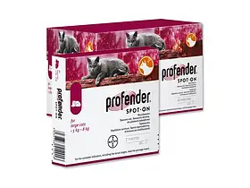Bayer PROFENDER (ПРОФЕНДЕР) спот-он краплі на холку від глистів для котів 5-8 кг (1 пипетка)