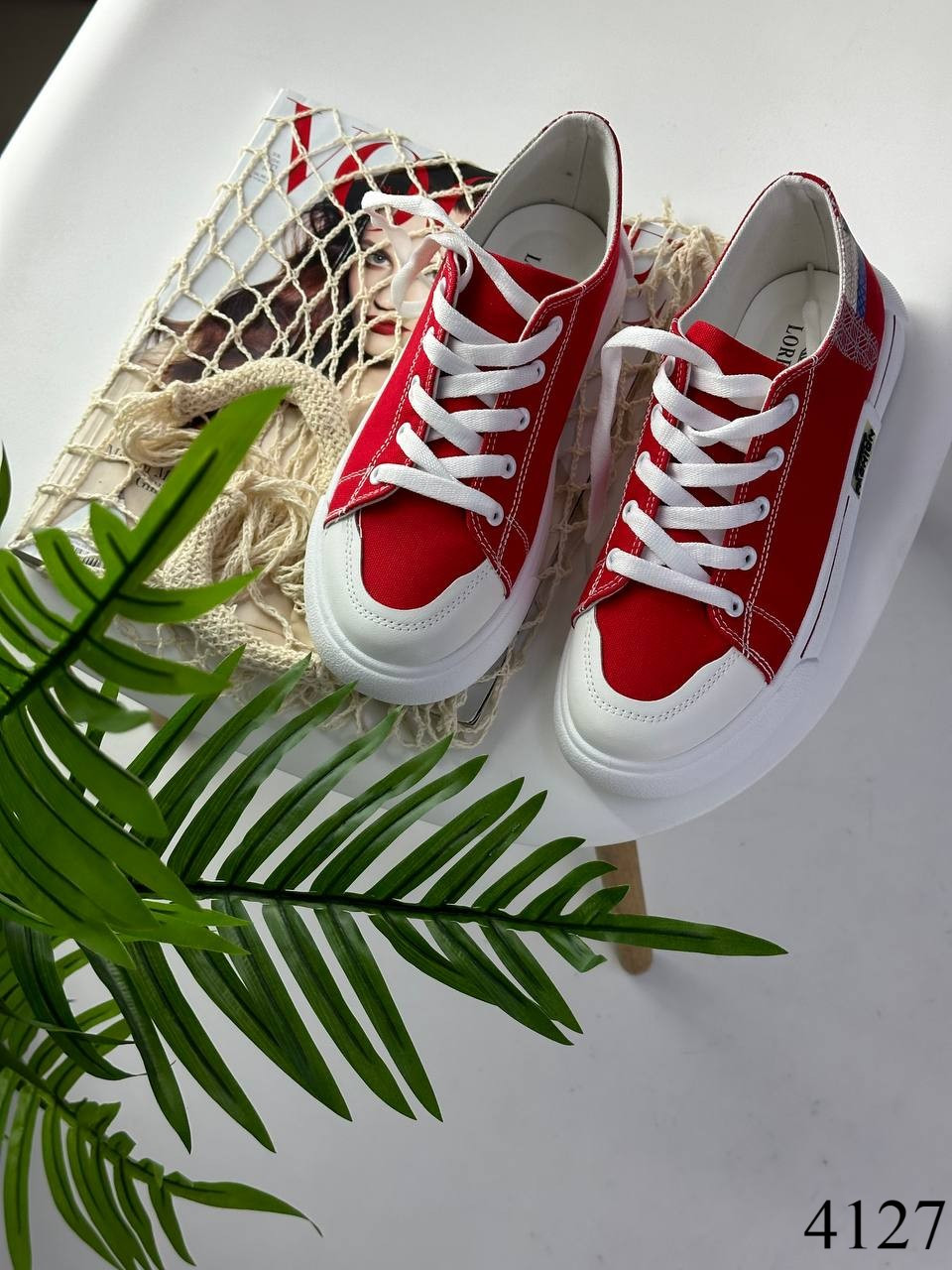 Кеди молодіжні, червоні, фото 1