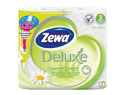Туалетний папір 4шт Deluxe Ромашка (білий) ТМ ZEWA