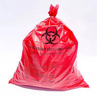 Пакеты для утилизации медицинских отходов категории "B" на 50 л, 55х60 см, красные (25 шт./уп.), Devisan