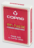 Игральные карты Cartamundi - COPAG 4 Corner Jumbo Index Playing Cards. Красные