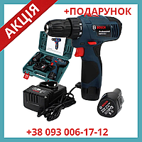 Шуруповерт аккумуляторный в кейсе Bosch TSR 12-2LI 12V 3Ah Li-ion