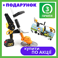 Аккумуляторный набор 2в1 DeWalt 48V триммер DCMST156N + мини пила DCM160N АКБ набор 2в1 Деволт