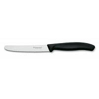 Кухонный нож Victorinox SwissClassic для овощей 11 см, волнистое лезвие, черный 6.7833 d