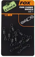 Быстросьемные вертлюги Fox Edges kwik change swivels size 7, 10шт