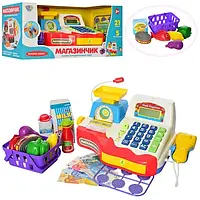 Детская игрушка кассовый аппарат "Магазинчик" Limotoy с калькулятором и звуковыми эффектами ( 7019 -1)