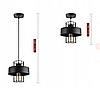 Елегантний підвісний світильник стельова люстра LOFT чорний/білий 957-EZ1, фото 2