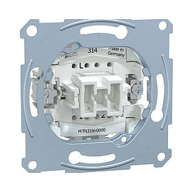 Механізм 1-клавішного перемикача прохідного Schneider Merten D-life MTN3116-0000