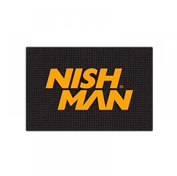 Килимок для інструментів Nishman Barber Mat гумовий 30х45см чорний (10401013)