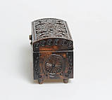 Подарункова красива шкатулка ручної роботи з натурального дерева 9*18 см, фото 8