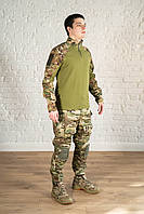 Форма уставная с наколенниками мультикам рип-стоп вафелька камуфляжная боевой костюм multicam тактический WEQ