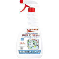 Спрей для чищення ванн San Clean Prof Line для видалення цвілі та грибка 750 г 4820003544891 d