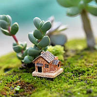 Миниатюра маленький домик для рукоделия Фигурка домик для эпоксидной смолы для флорариума