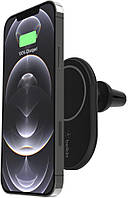 Магнитное автомобильное крепление для телефона Belkin BoostCharge с MagSafe, для iPhone 12 (черный)