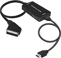 Адаптер Scart-HDMI Конвертер відео-аудіо HD 1080P з кабелем HDMI для HDTV STB VHS Xbox, Amazon, Німеччина