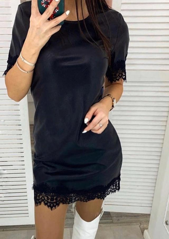 Платье из экокожи "Secret" оптом