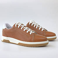 Кеды светло-коричневые кроссовки кожаные классические мужская обувь летняя Rosso Avangard Puran Browny Perf