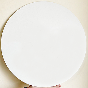 Міні банер для фотозони дощечка круглий 50см без напису | Білий