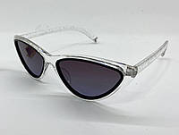 Женские солнцезащитные очки линзы с поляризацией треугольные в пластиковой оправе