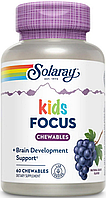 Витамины для детей Solaray Kids Focus for Children Chewable 60 chewables grape