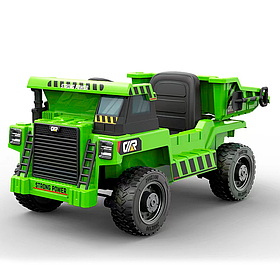 Дитячий електромобіль вантажівка самоскид JS 3198 EBLR, green
