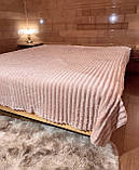 Велюровий плед "Шарпей" широка смужка 200х220, фото 2