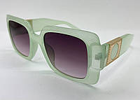 Женские солнцезащитные очки прямоугольные в пластиковой оправе Зеленый