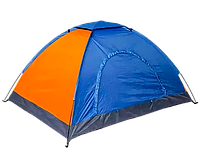 Палатка трекинговая туристическая на 3 персоны 200х150 см WM-4362 оранжево-синяя (WM-4362_512)