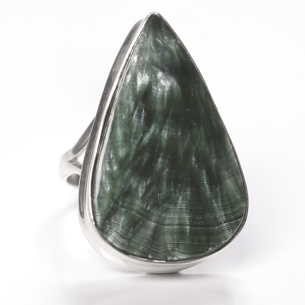 Серафініт срібна каблучка, 2300КС