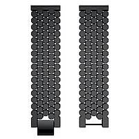 Ремінець металевий для годинника 20 мм Bead design Type R Black, фото 3
