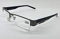 Прямокутні напівободкові окуляри для зору у металевій оправі +1.0,+4.0