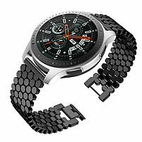 Ремінець металевий для годинника 22 мм Bead design Type R Black, фото 6