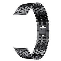 Ремінець металевий для годинника 22 мм Bead design Type R Black, фото 3