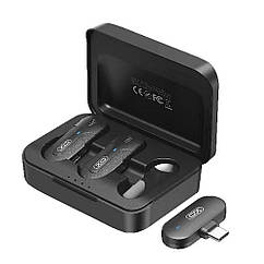 Мікрофон Петличний Бездротовий XO MKF09A Twin Type-C